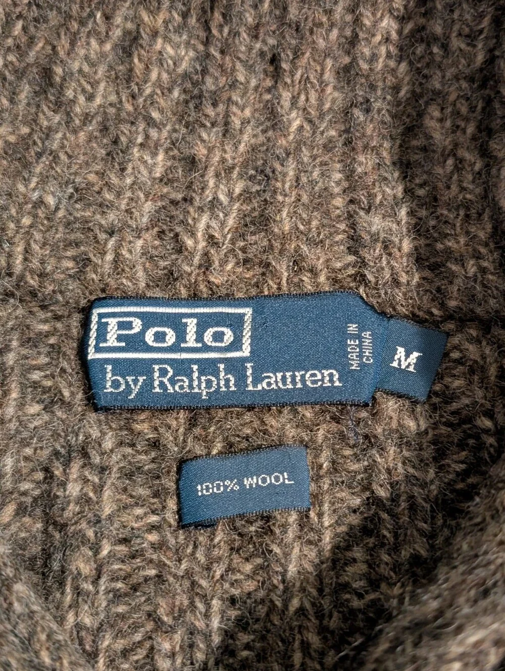 Polo Ralph Lauren M Shawl Collar Wool Sweater
